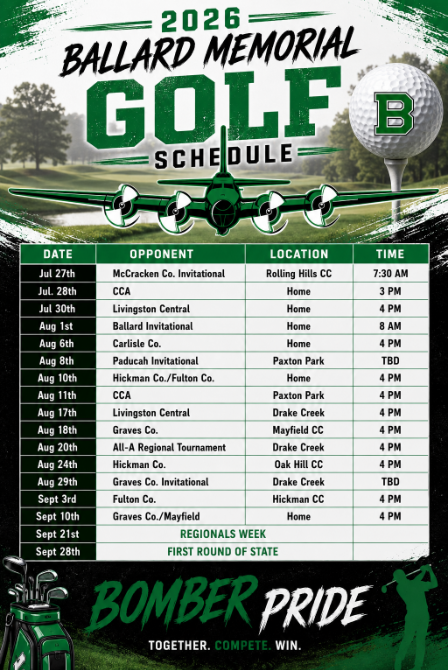 2026 Ballard Memorial Golf Schedule