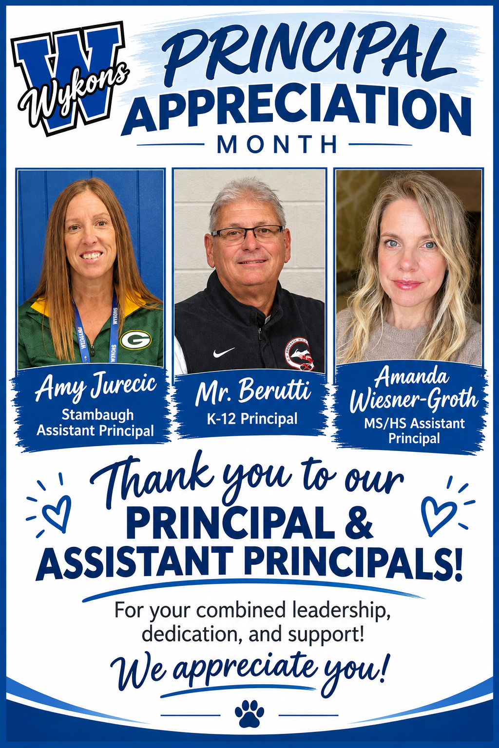 West Iron County's Principals - leading with heart!