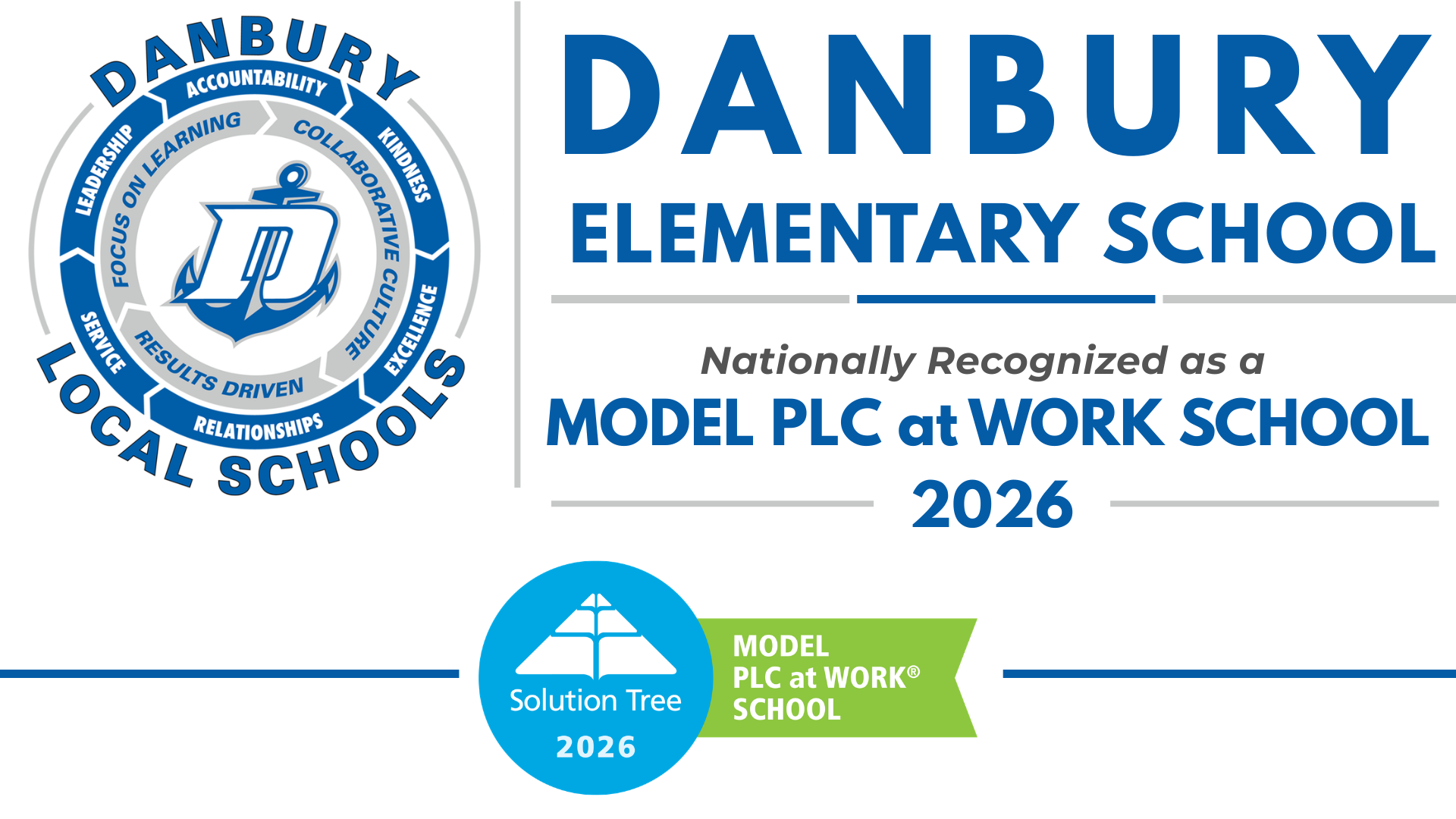 Danbury Elementary School Earns National Recognition as a Model PLC at Work School
