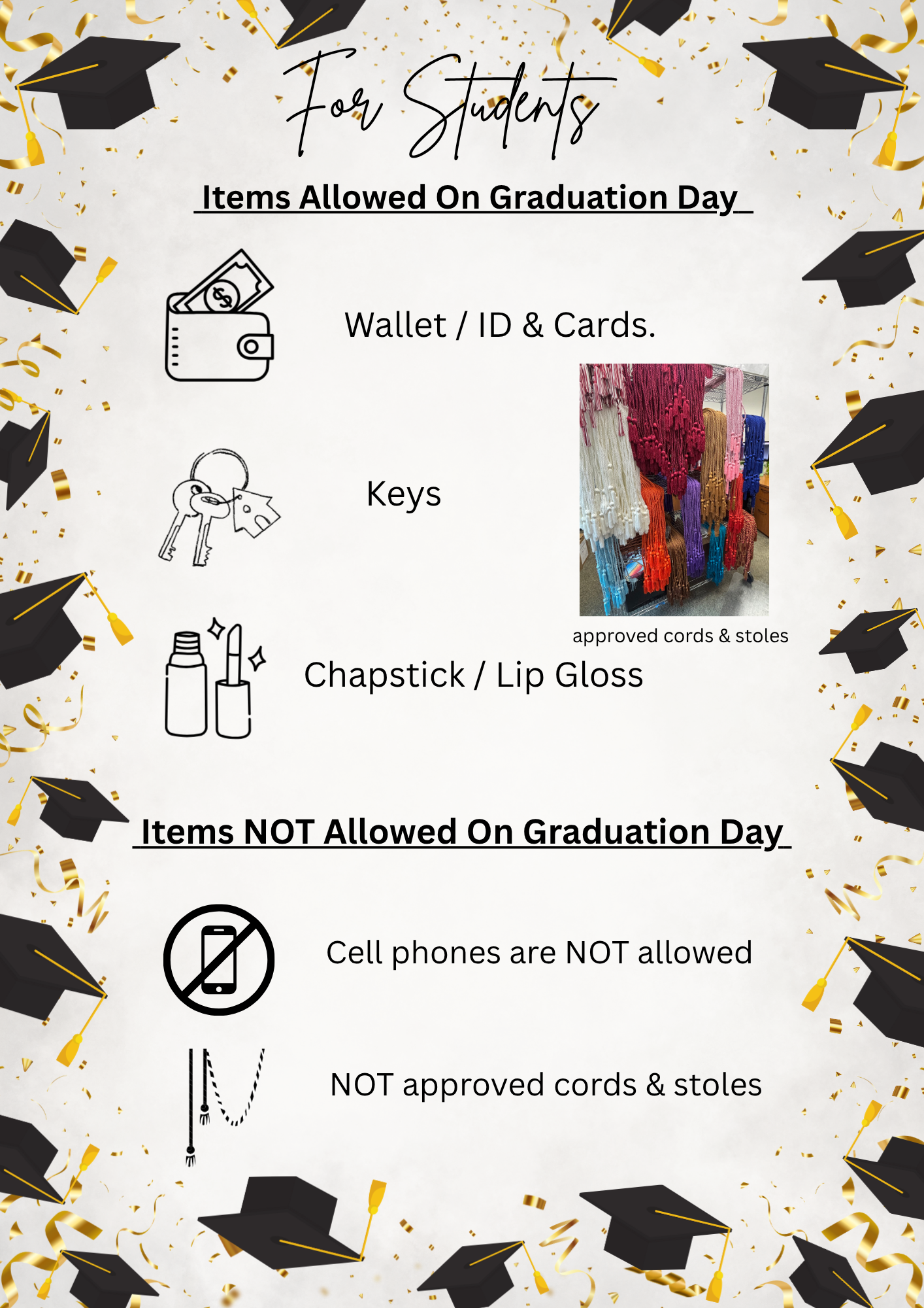 Important Information & Guidelines for the Upcoming Graduation Ceremony