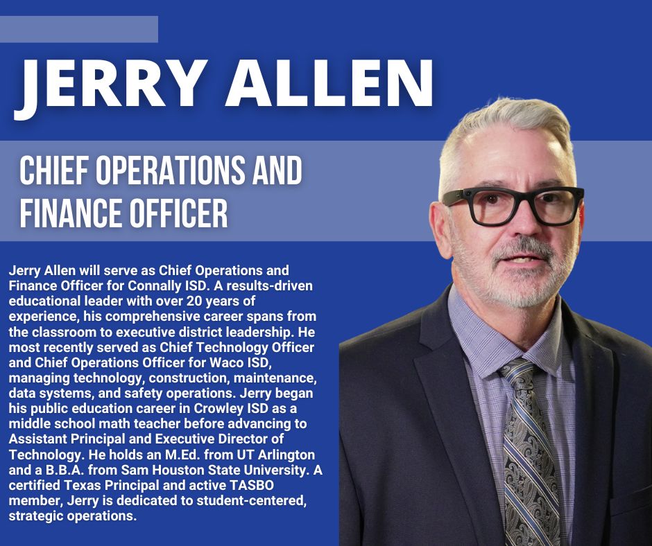 Announcement Of New Connally ISD Chief Operations Officer