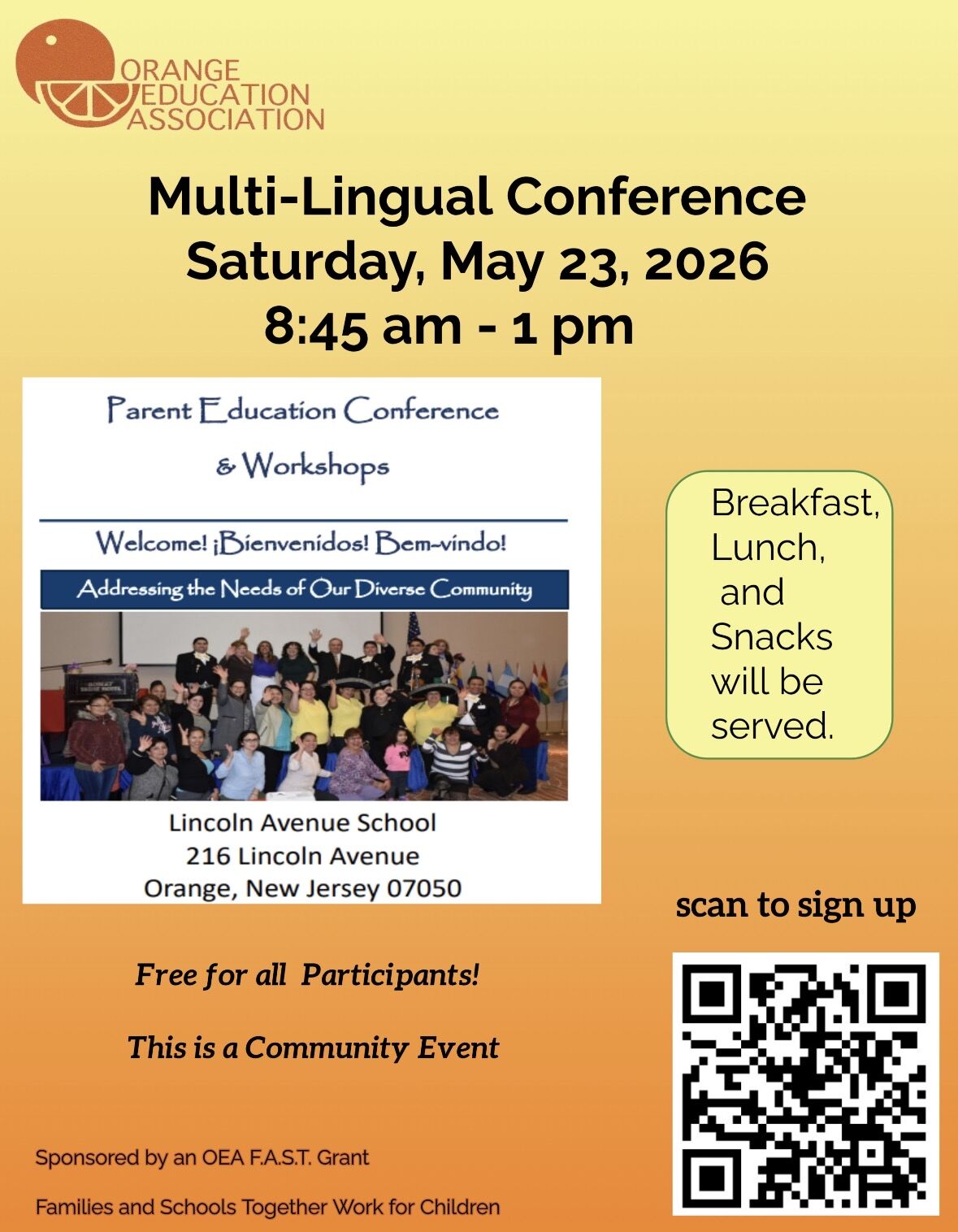  OEA Multi-lingual Conference / Essex County Family Resource Day 