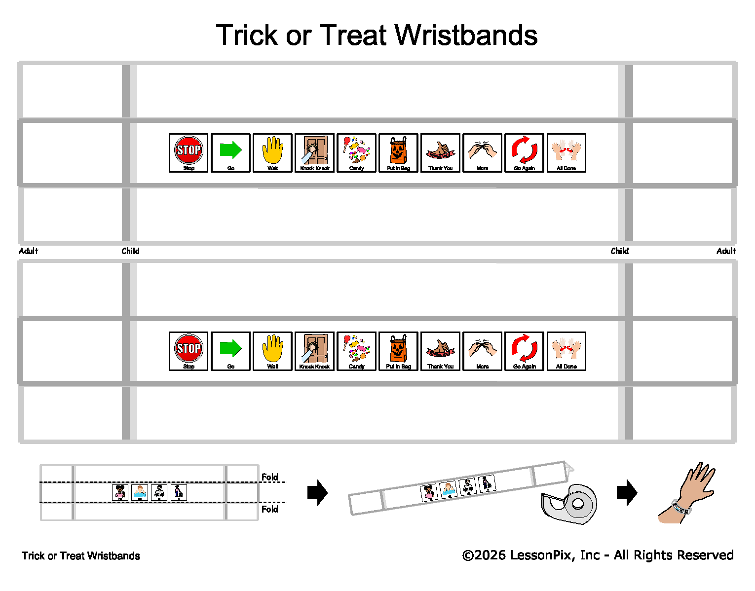 🎃 Trick-or-Treat Communication Bracelets! 🍬