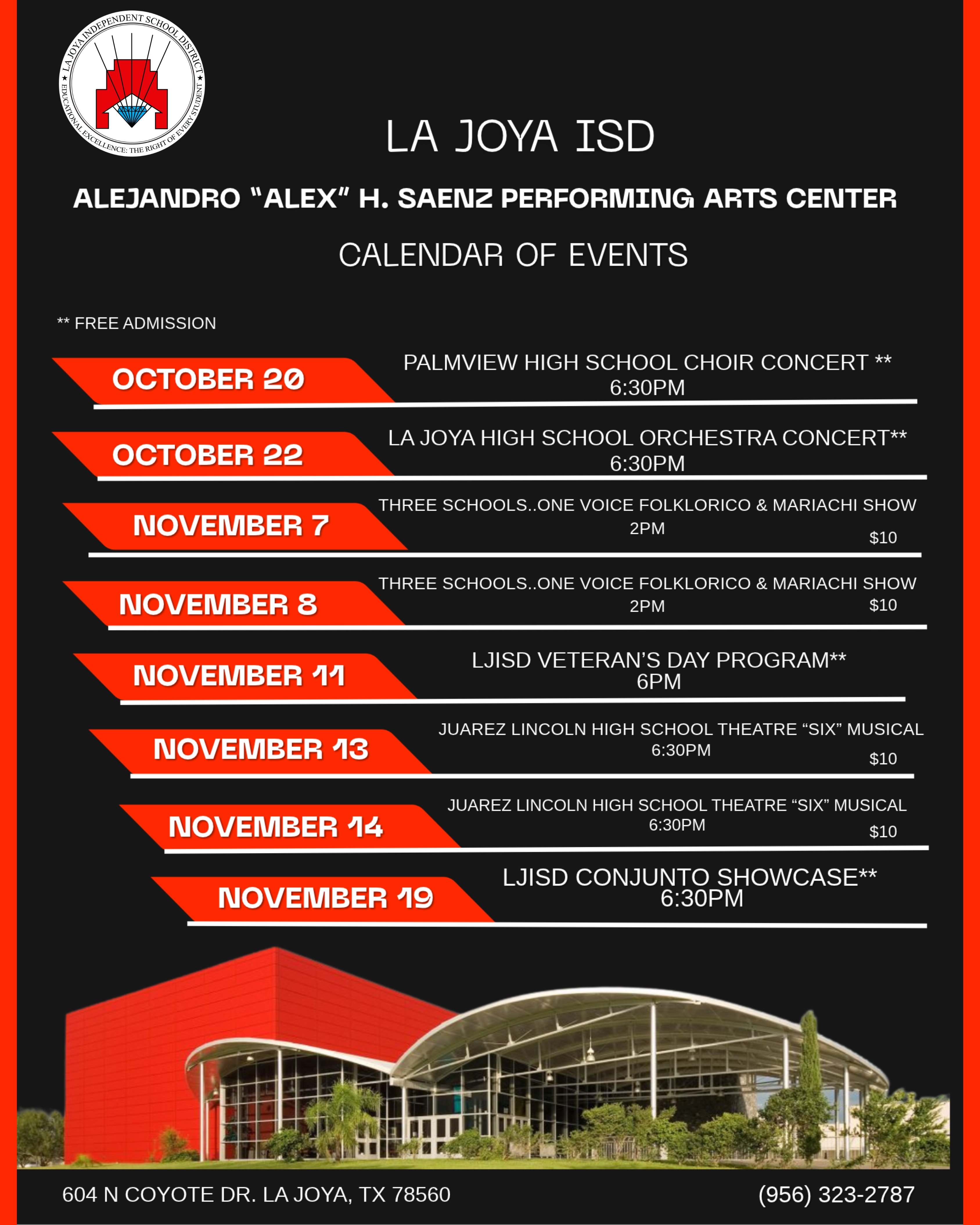 🎭🎶✨ The stage is set at La Joya ISD!