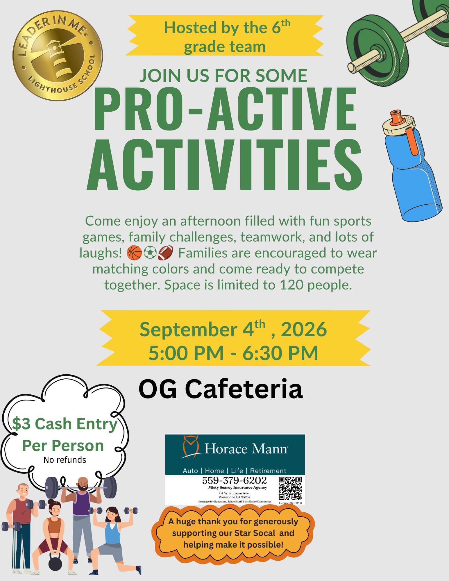  Let's be PROACTIVE! Join us for a Star Social and Dress up days! 