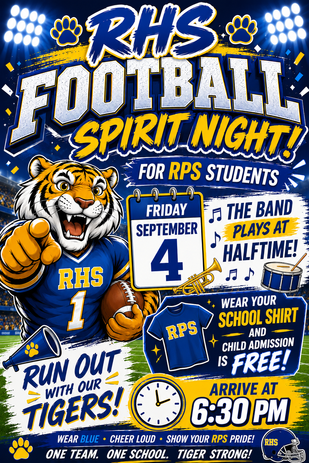RHS Football Spirit Night for RPS Students