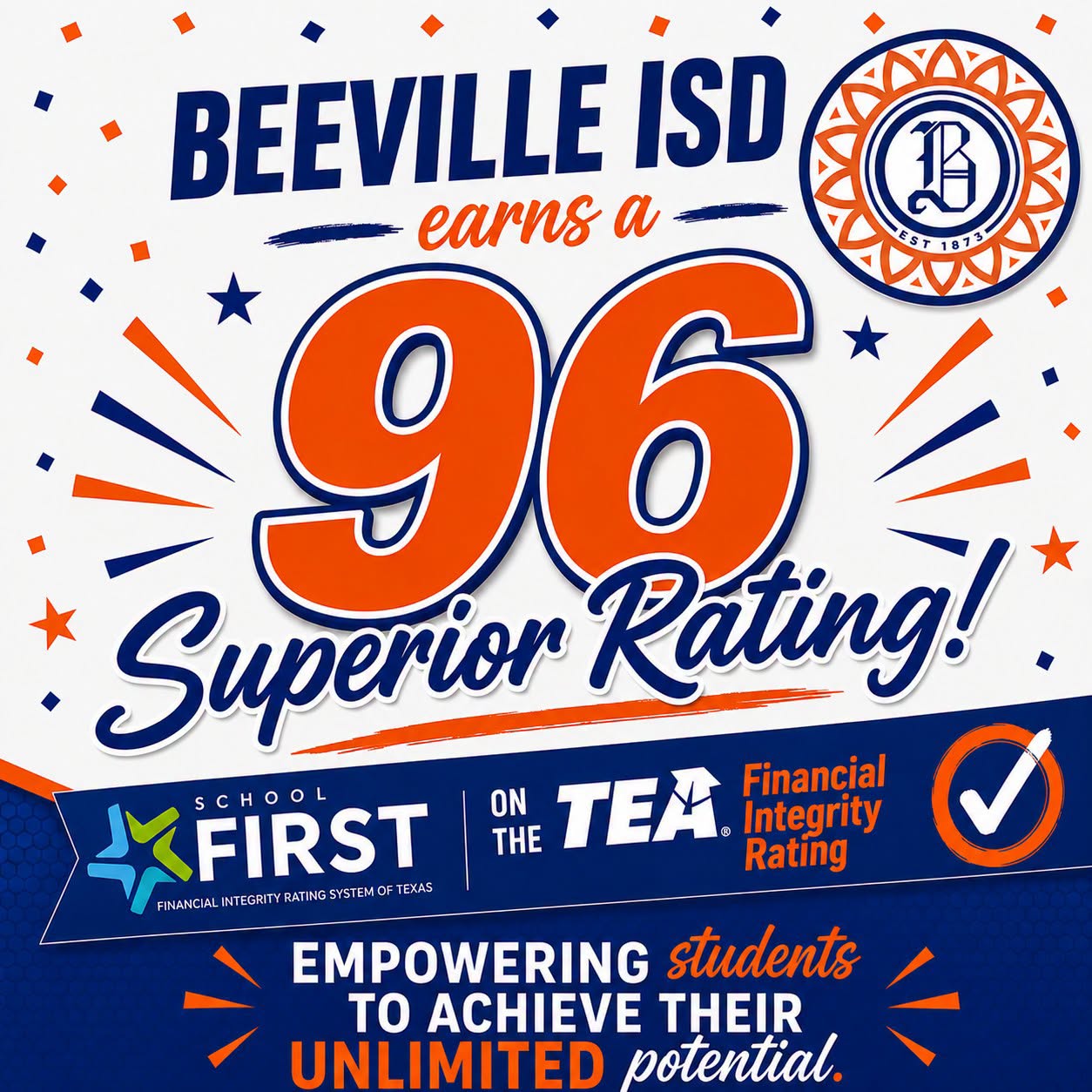 Beeville ISD Earns Superior Rating for Financial Integrity