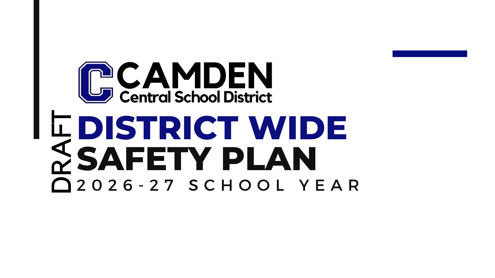 District-Wide Safety Plan Draft Now Available