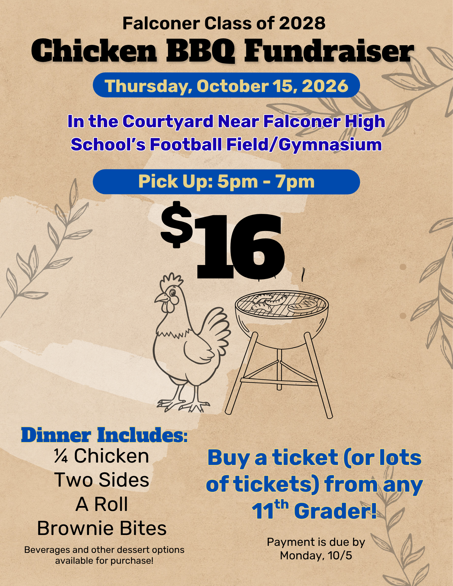 Get Your Tickets for the Class of 2028 Chicken BBQ