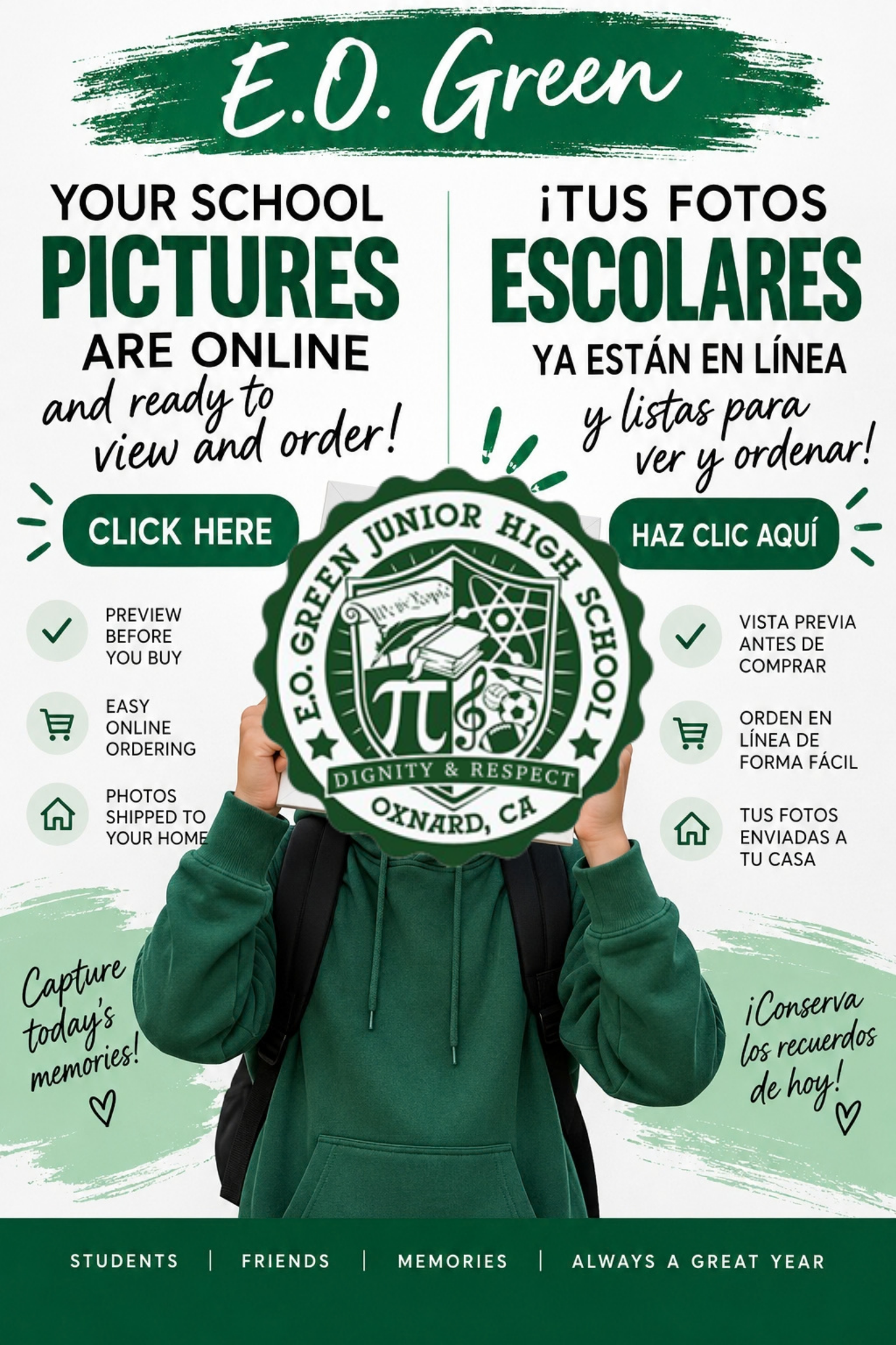 E.O. Green School Pictures are Ready to View and Order