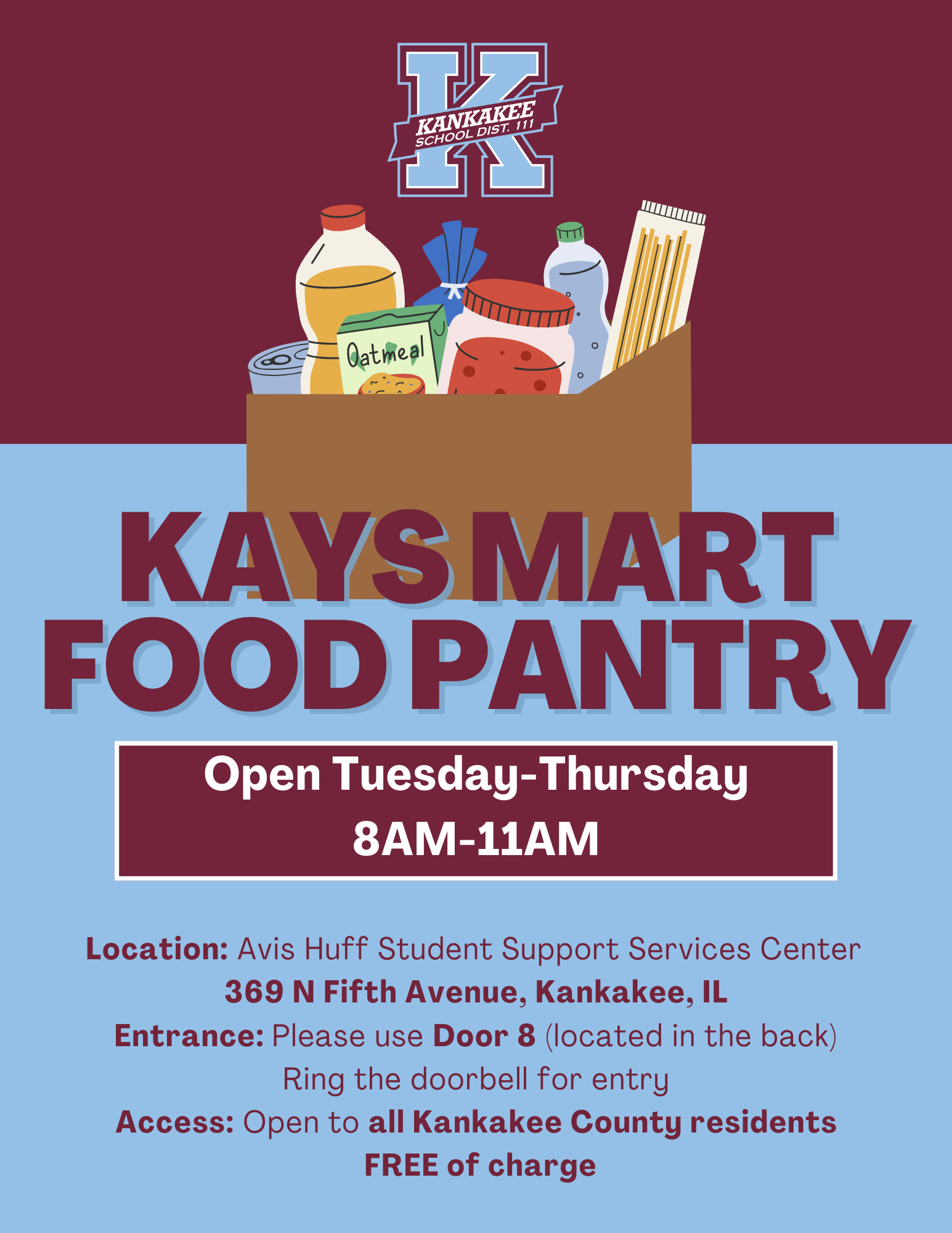 Kays Mart Food Pantry: Reopening June 16