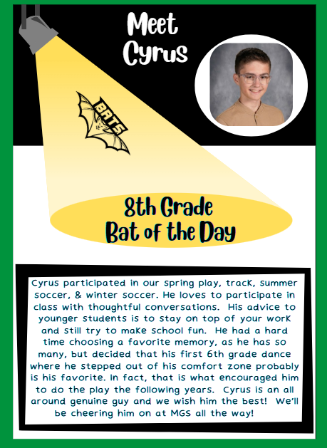 8th Grade Bat of the Day
