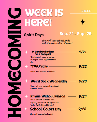 Homecoming Spirit Week!