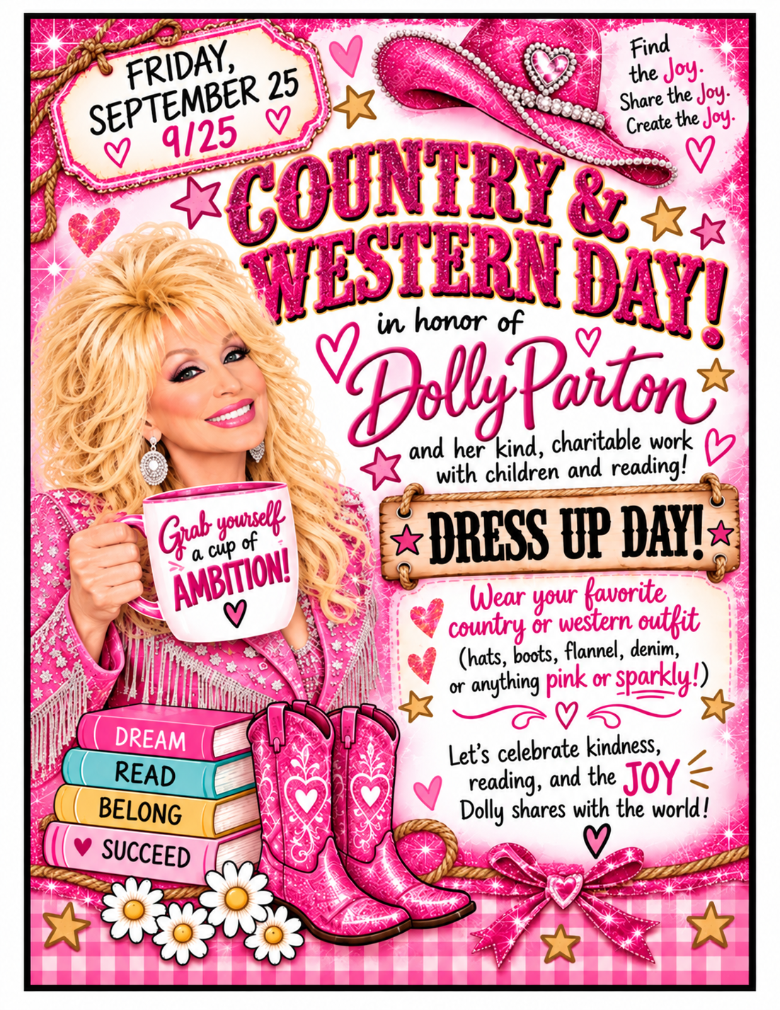 Country Western Dress Up Day 9/25/26!