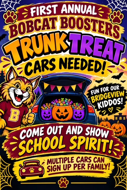 Bobcat Boosters: Trunk-or-Treat 10-24-26