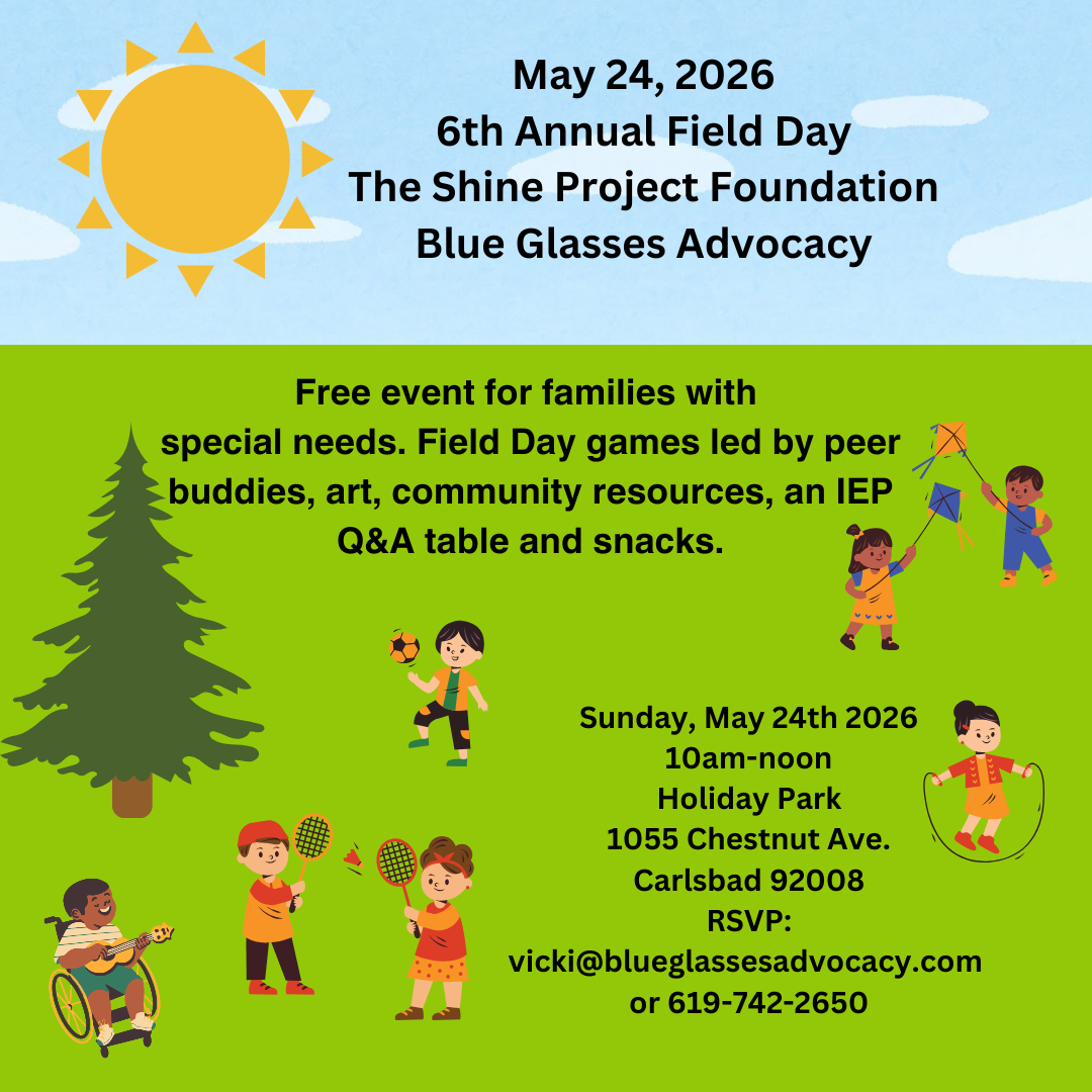 An invitation for the 6th Annual Field Day on May 24, 2026, hosted by The Shine Project Foundation and Blue Glasses Advocacy.