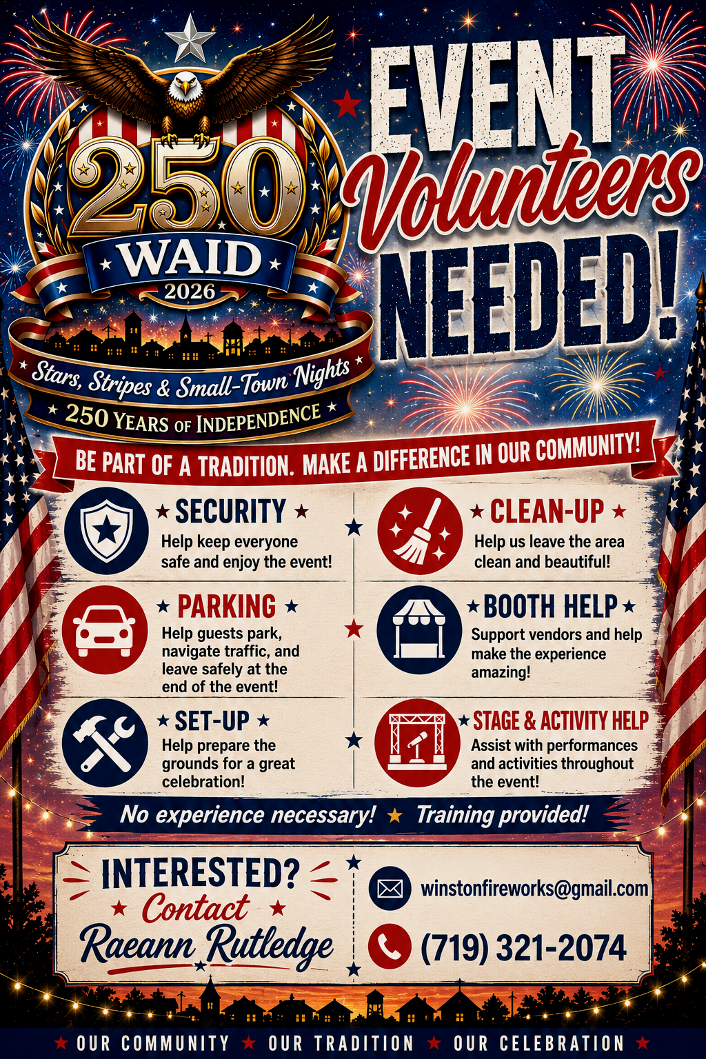 Volunteers Needed at Community Event