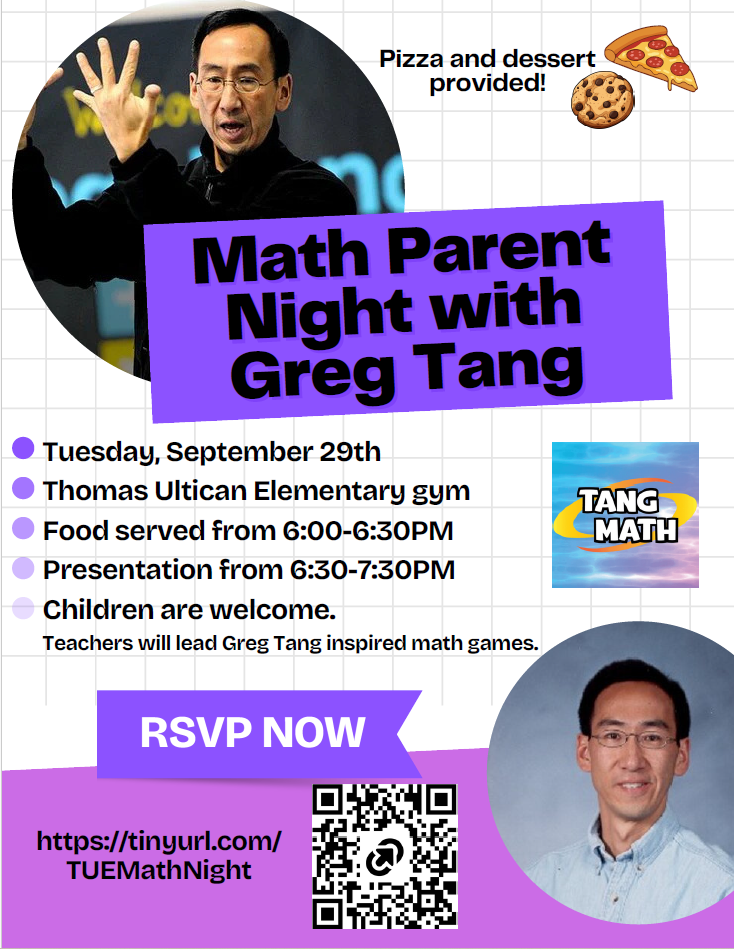 Math Parent Night at TUE with Greg Tang!