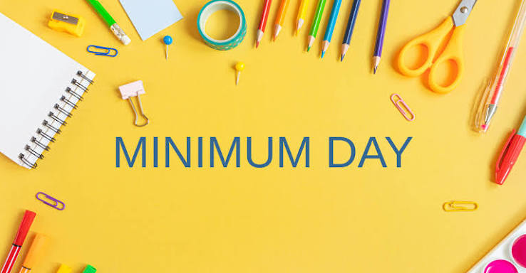 ⏰💙💛 REMINDER: MINIMUM DAYS ALL NEXT WEEK! 💛💙⏰