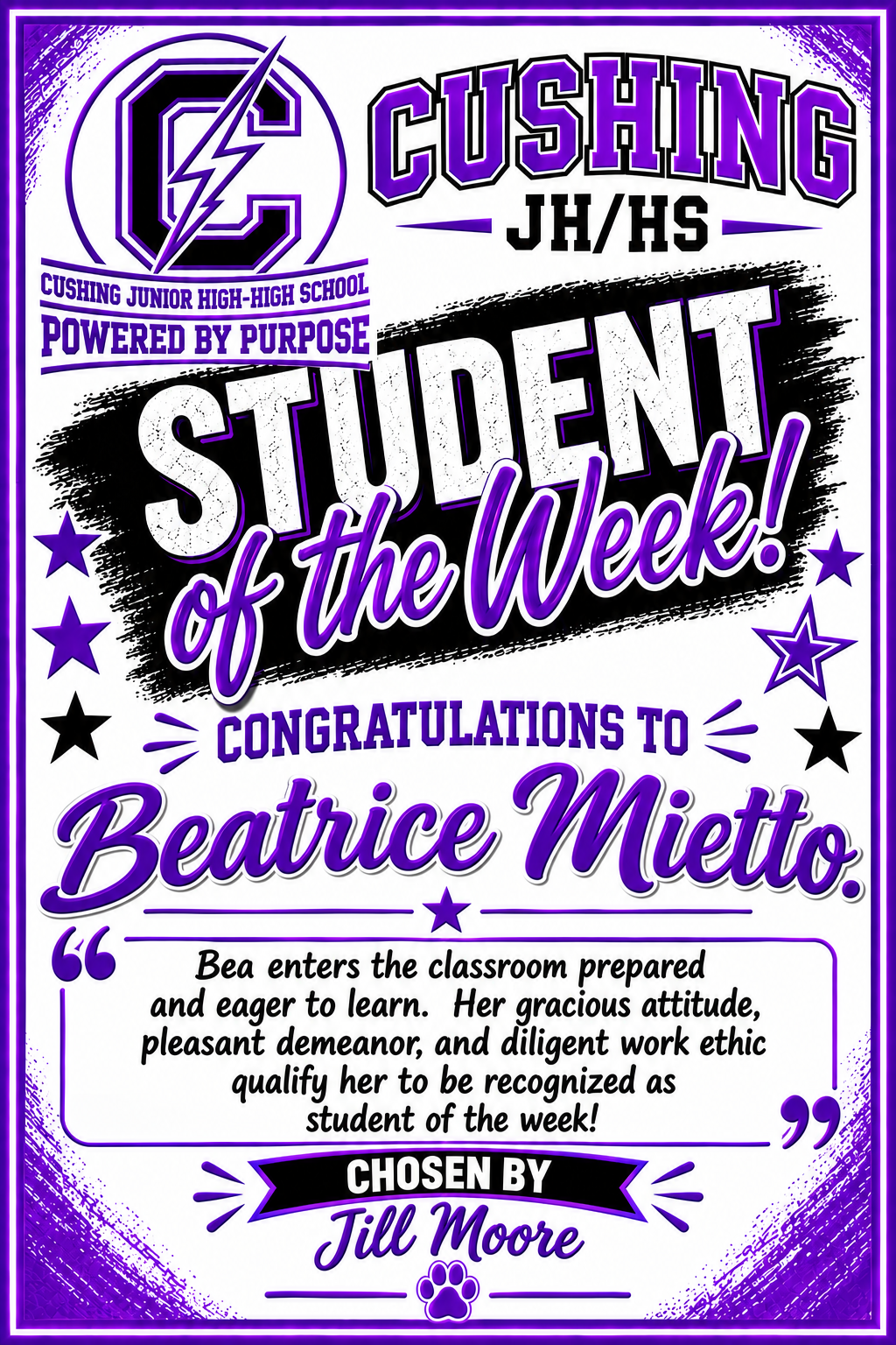 High School Student of the Week