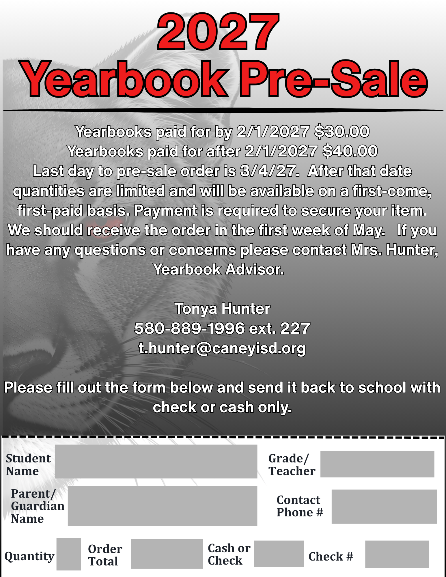 2027 Yearbook Pre-Sale