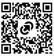 A QR code with a circular arrow icon in the center.