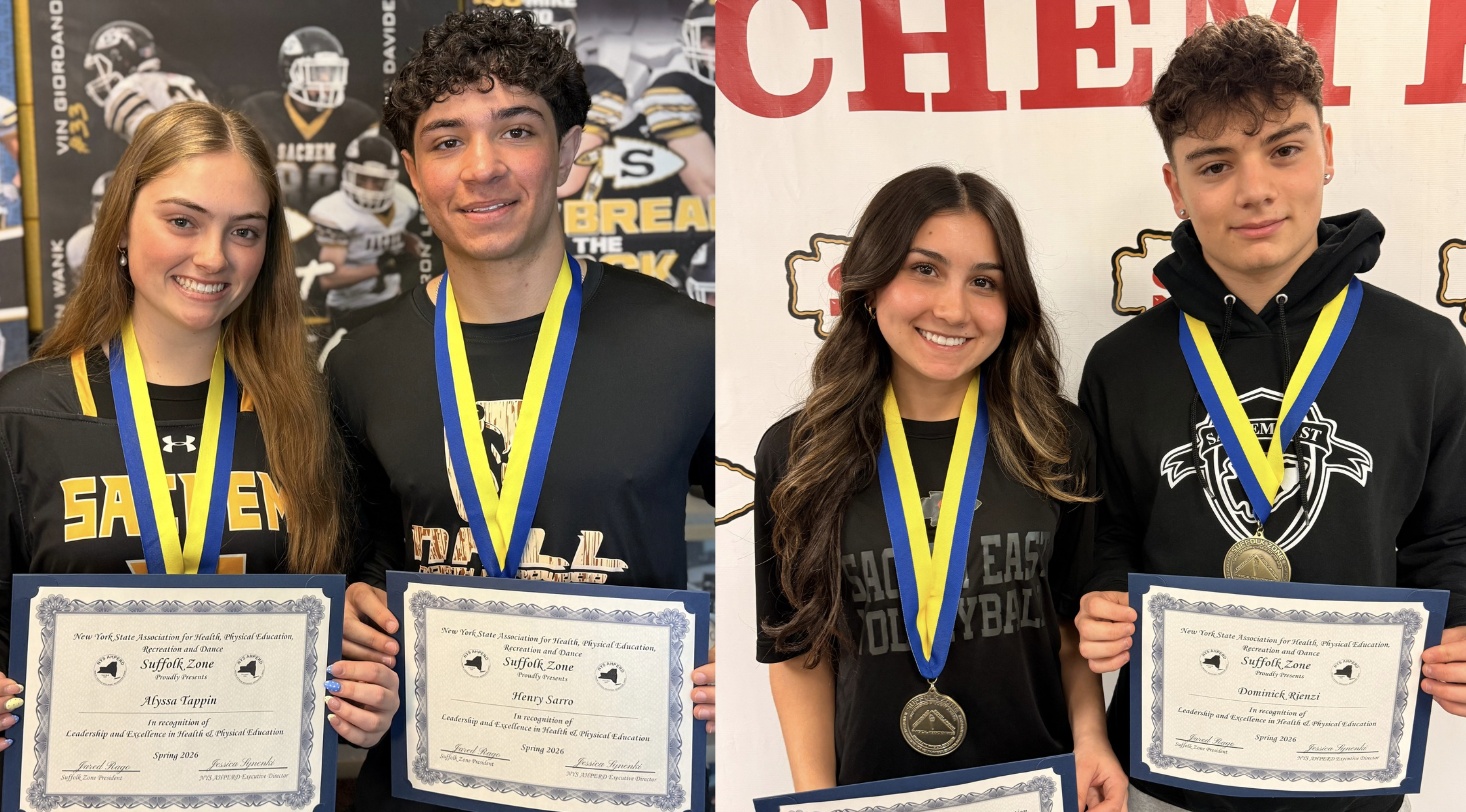 Four Sachem Seniors Earn Suffolk County Zone Awards for Leadership and Excellence