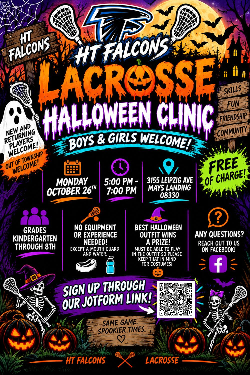 HT Falcons Lacrosse Halloween Clinic