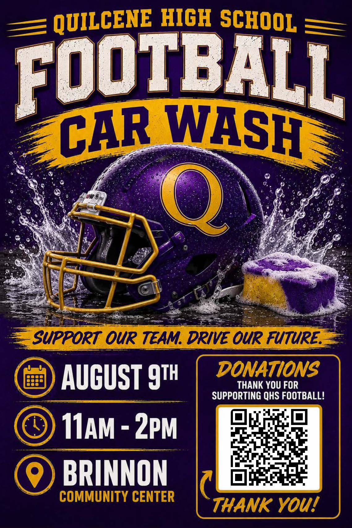 Quilcene Football Car Wash August 9th in Brinnon