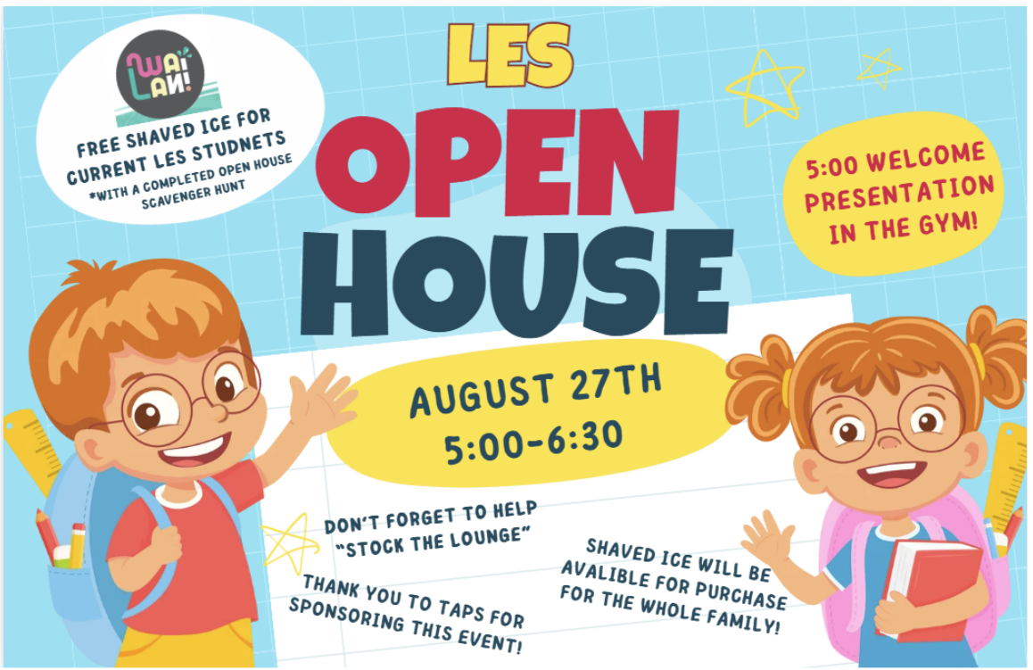 Thursday Aug 27th Open House 5-6:30pm