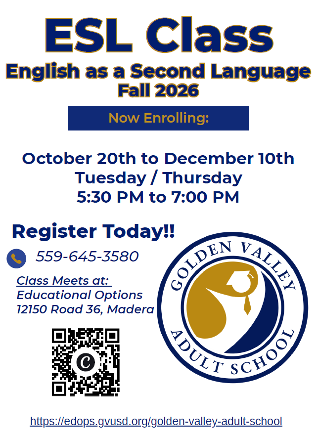 English as a Second Language (ESL) Class Registration
