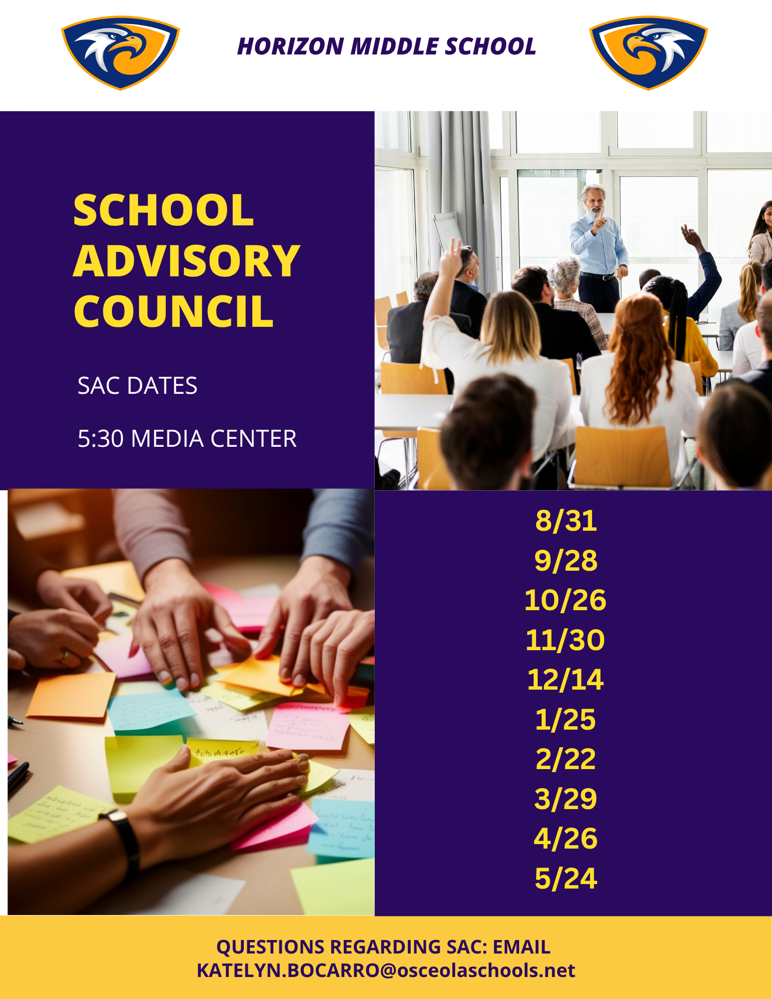 SAC MEETING DATES