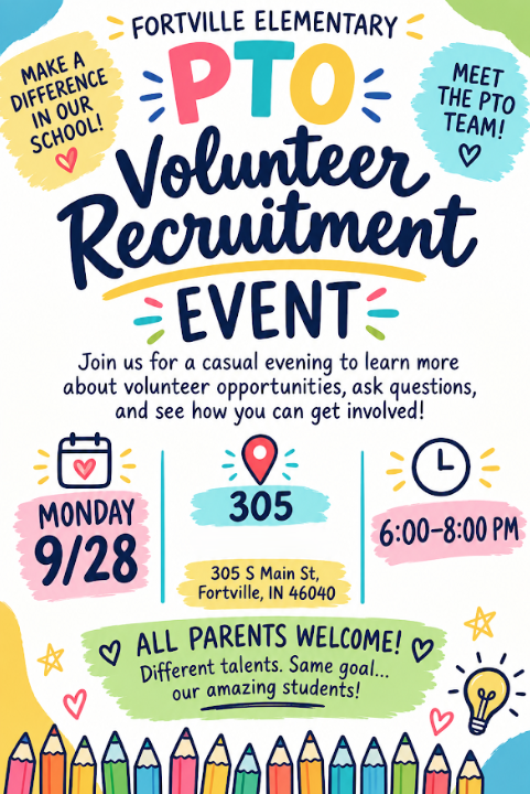 PTO Volunteer Event Flyer