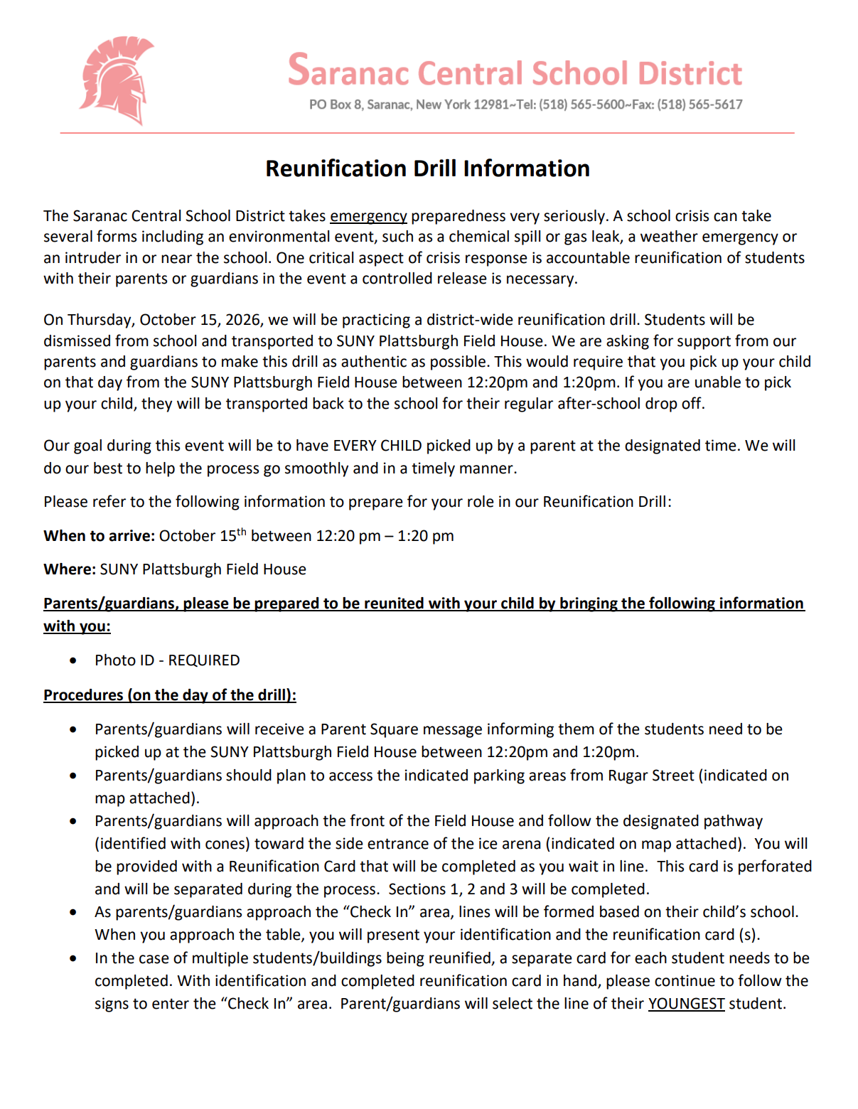Reunification Drill