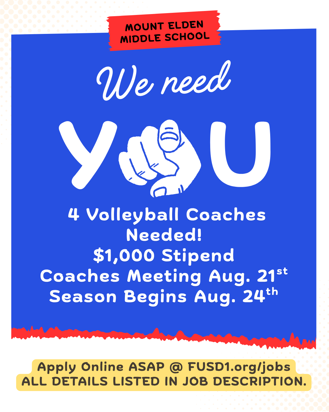 Volleyball Coaches Needed!
