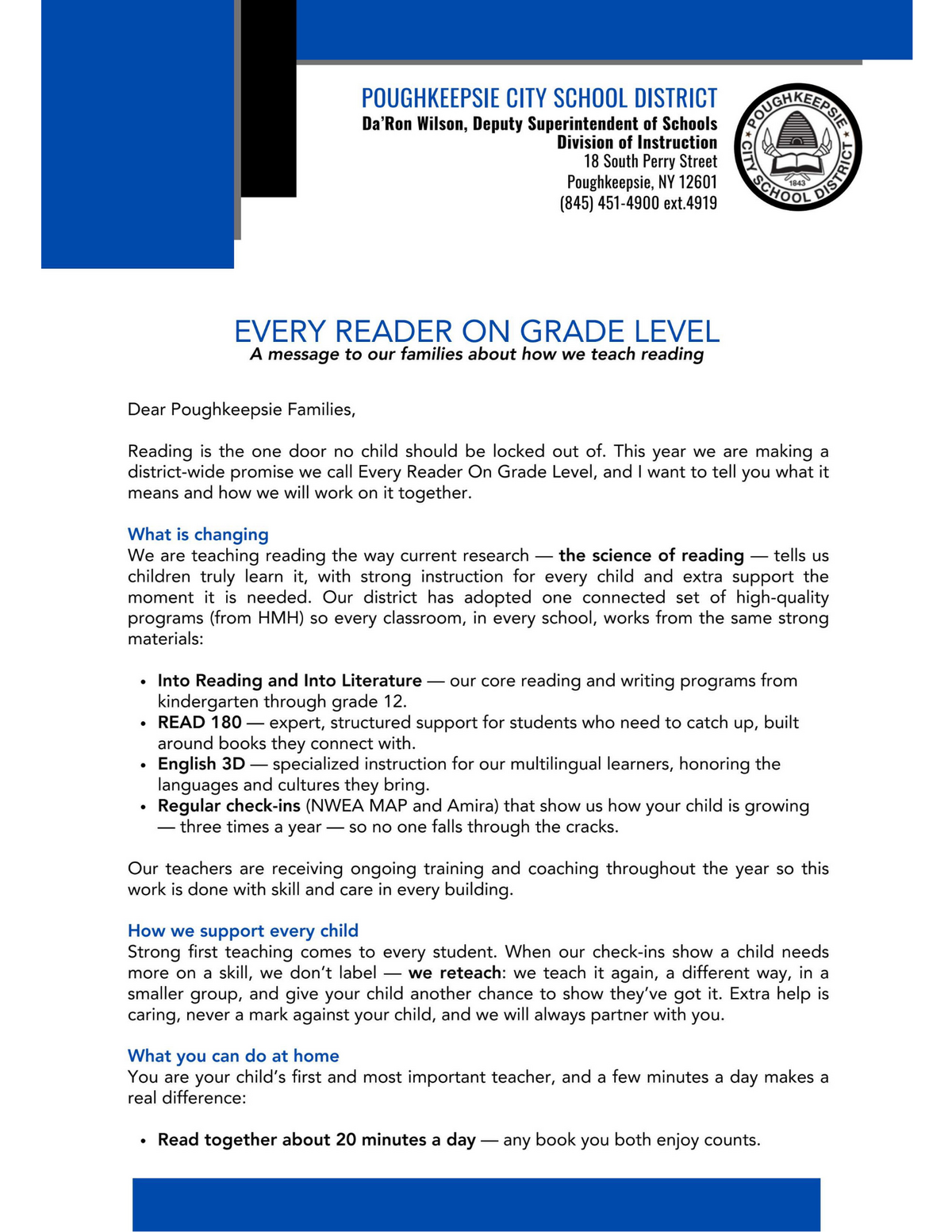 Important Information: How We Teach Reading / Información importante sobre cómo enseñamos a leer