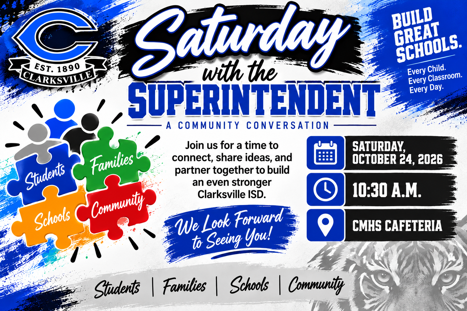 Saturday with the Superintendent: 10/24/2026