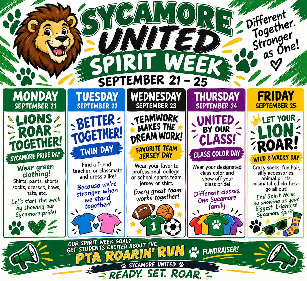 It's Spirit Week!! Wear Green Tomorrow 