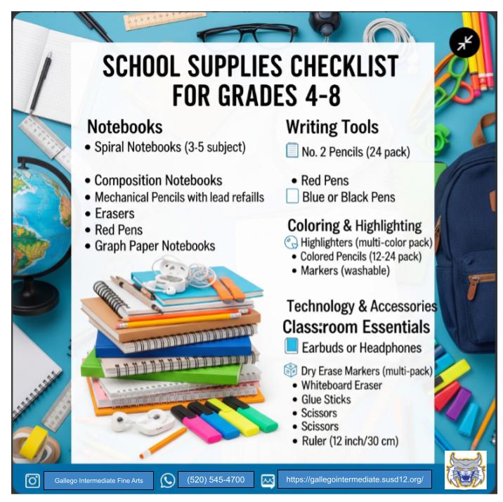 General School Supply List