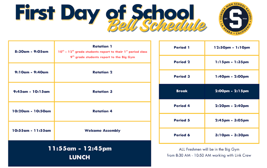 First Day of School - August 10!