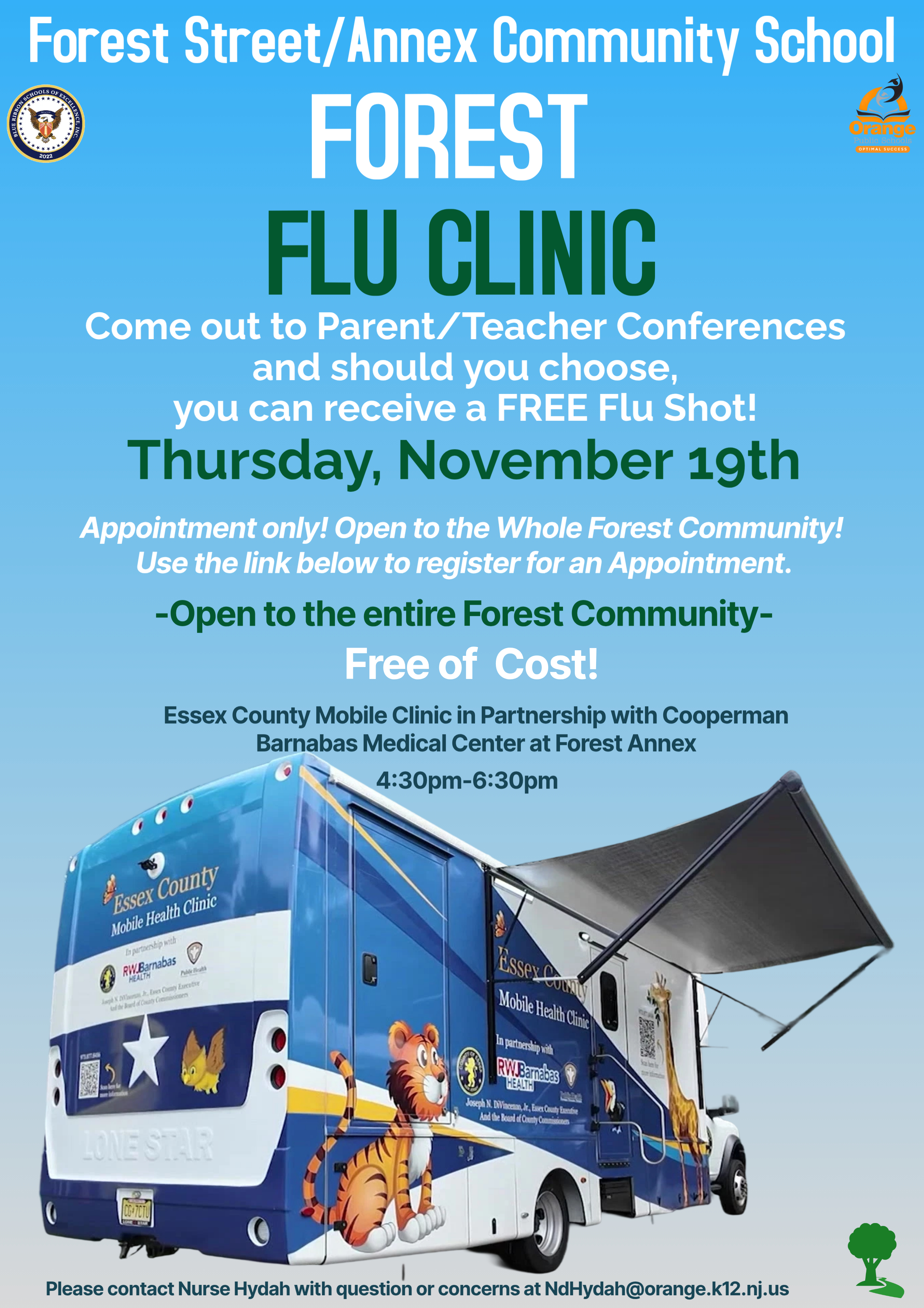  FREE Flu Shot Clinic for the Forest Community! 