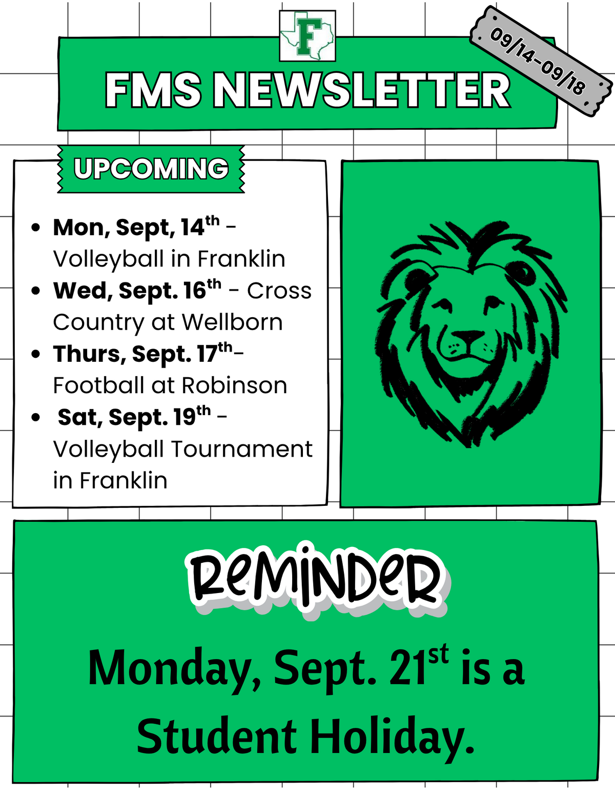 FMS Newsletter Week of 09/14