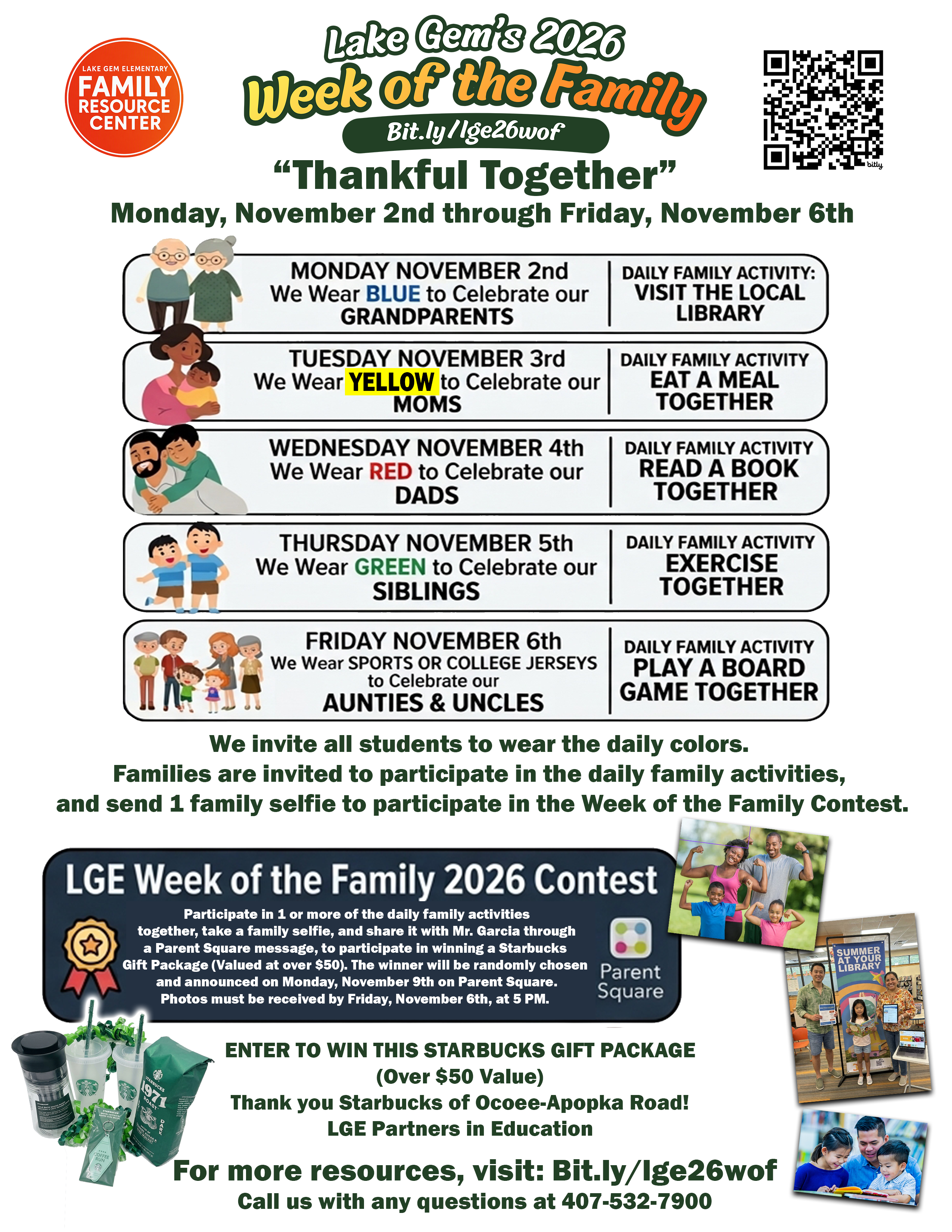 Join our daily LGE Week of the Family Celebrations and Wear our daily Colors to celebrate our family members. Sign up to receive #LGE26WOF Resources!  