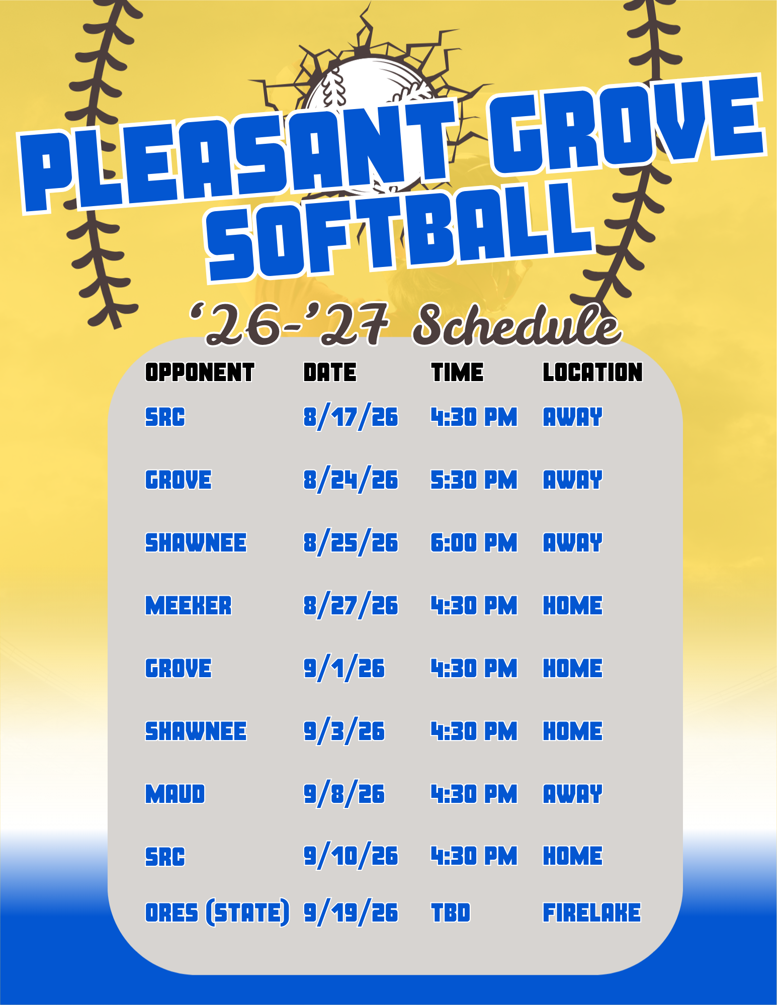 Athletic Schedules