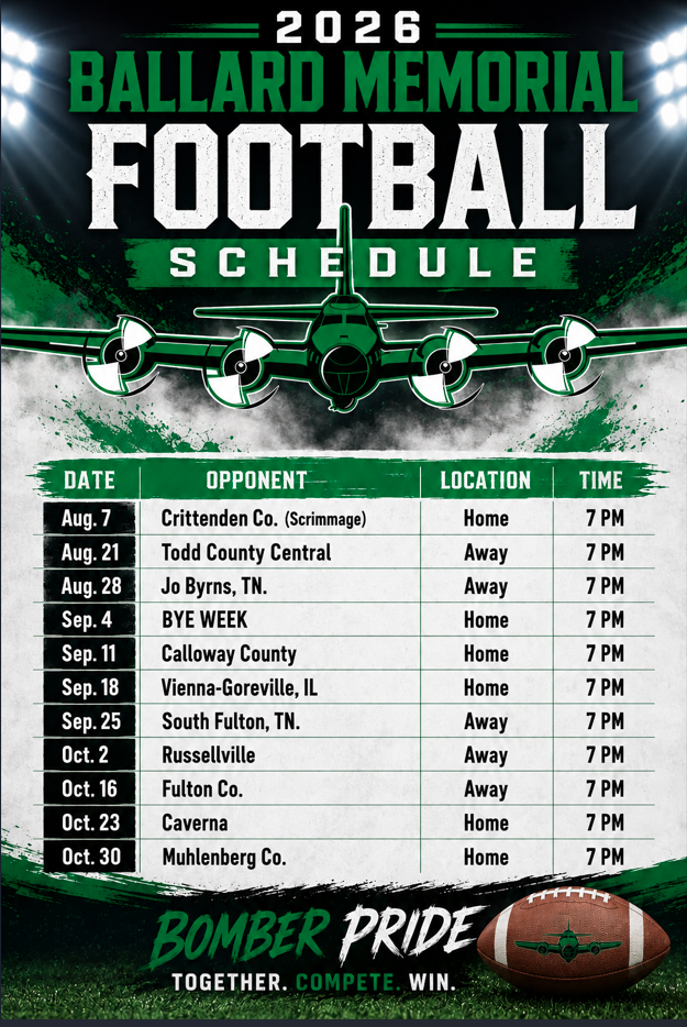 2026 Ballard Memorial Football Schedule