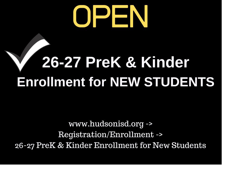 2026 - 2027 PreK & Kindergarten New Student Enrollment