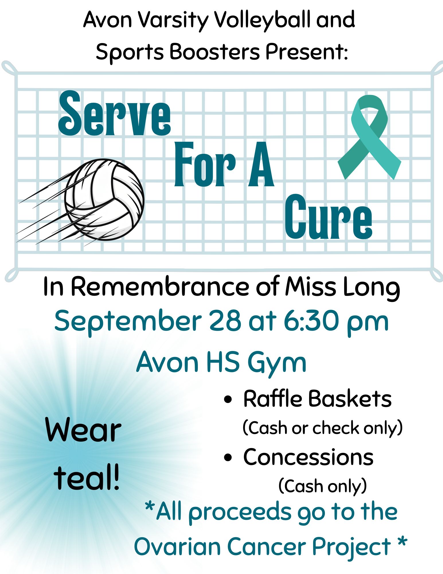 'Serve for a Cure' volleyball game is Sept. 28