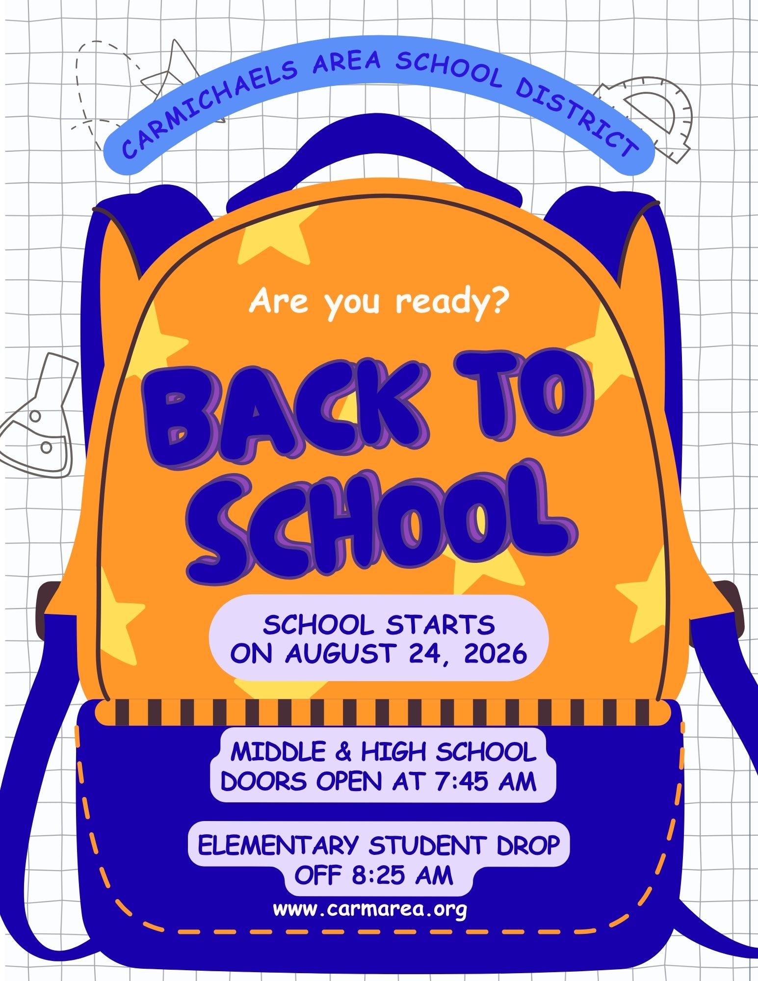 School Starts August 24th!