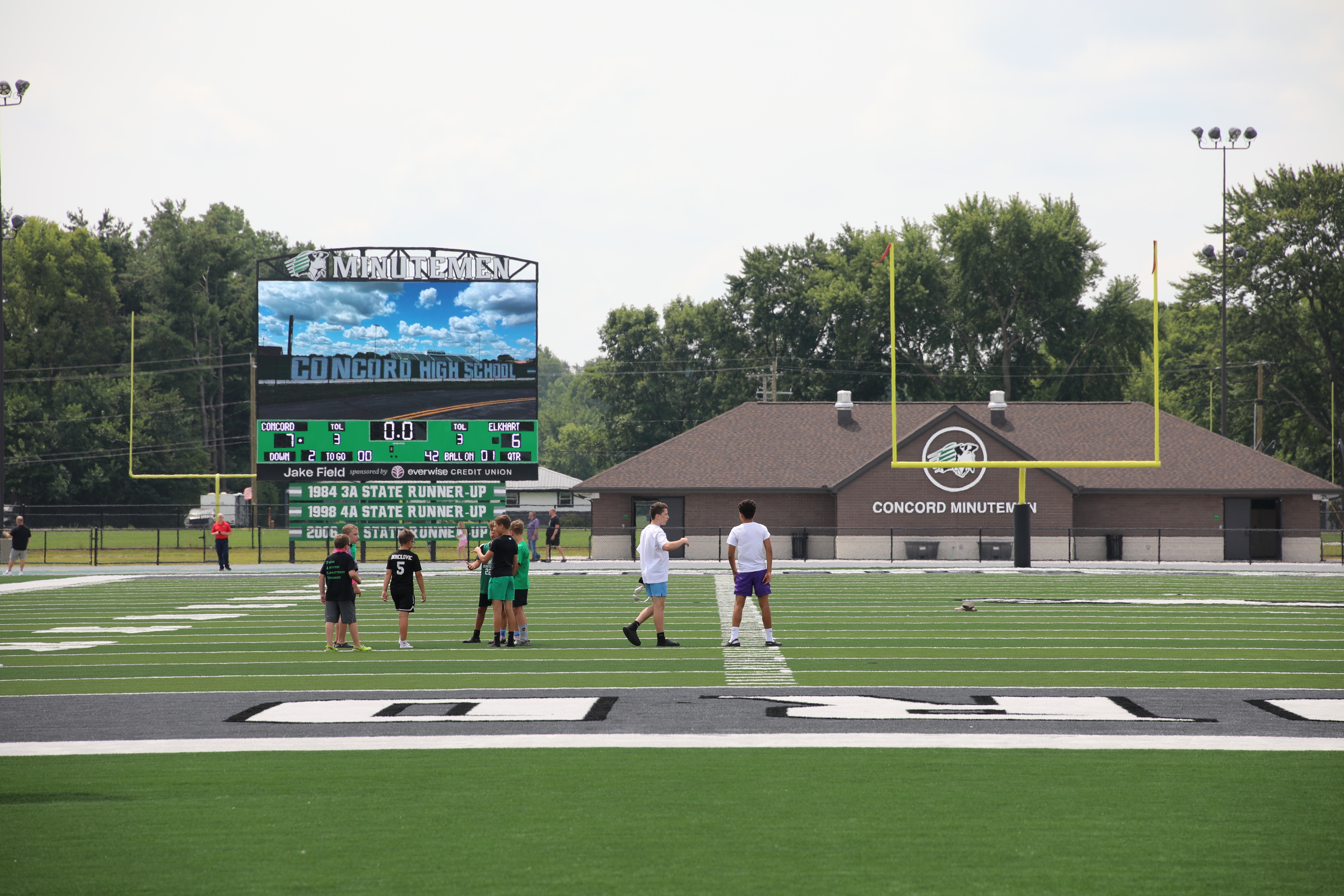Celebrating the completion of Jake Field, sponsored by Everwise Credit Union