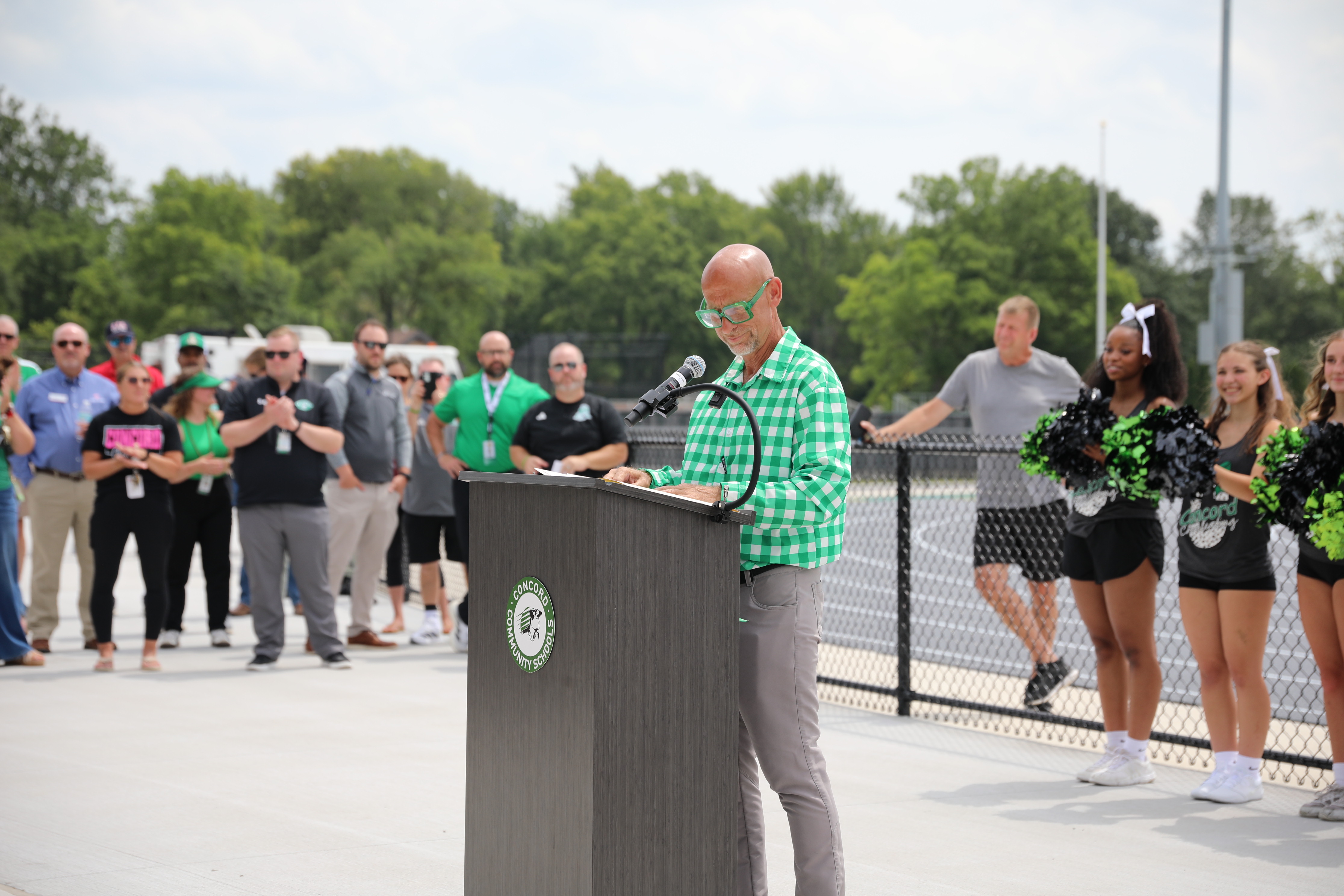 Man speaking at podium